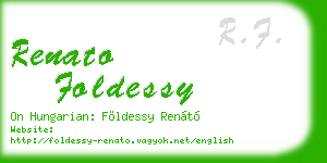 renato foldessy business card